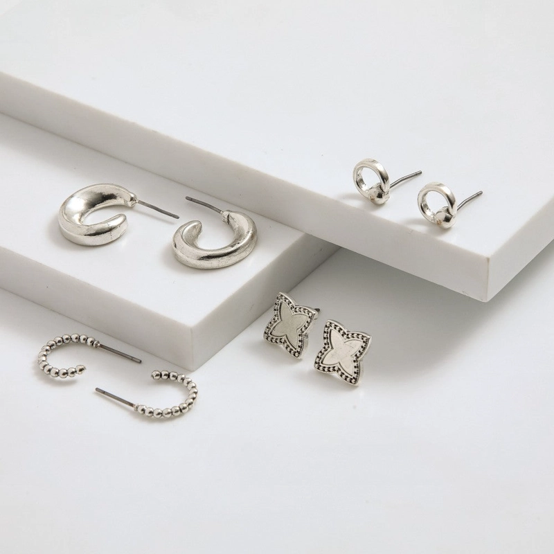 SET DE AROS ISA PLATEADO I-D - 1