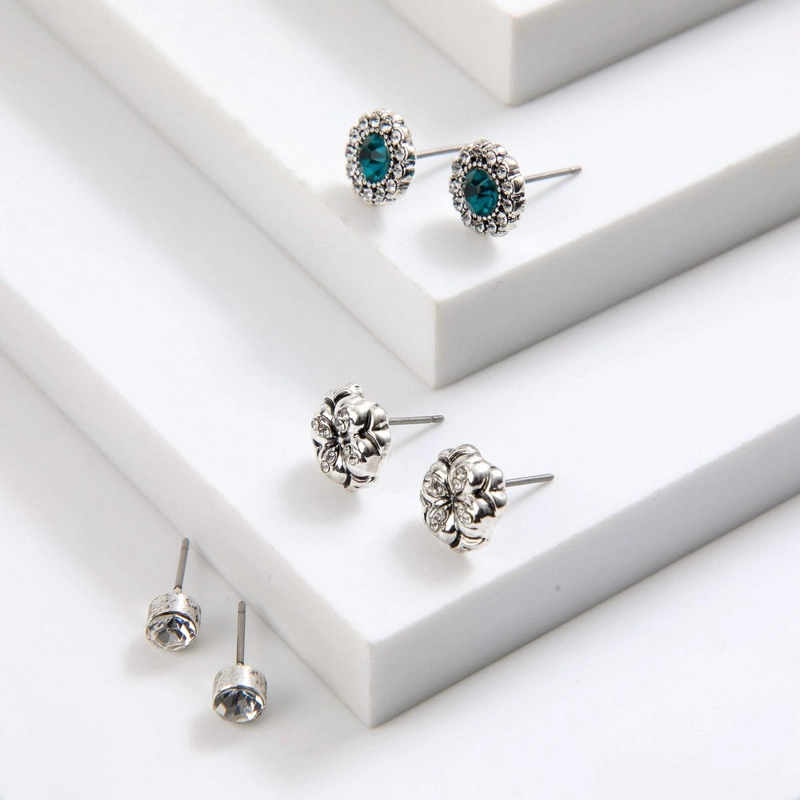 SET DE AROS RITA PLATEADO I-D - 1