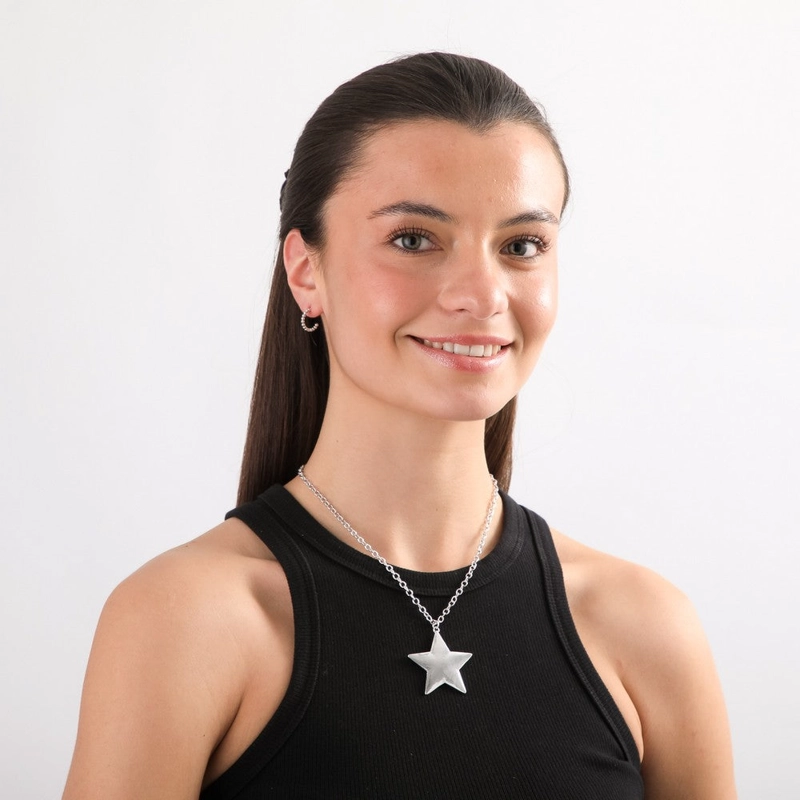 COLLAR CORTO QUERU PLATEADO I-D - 2