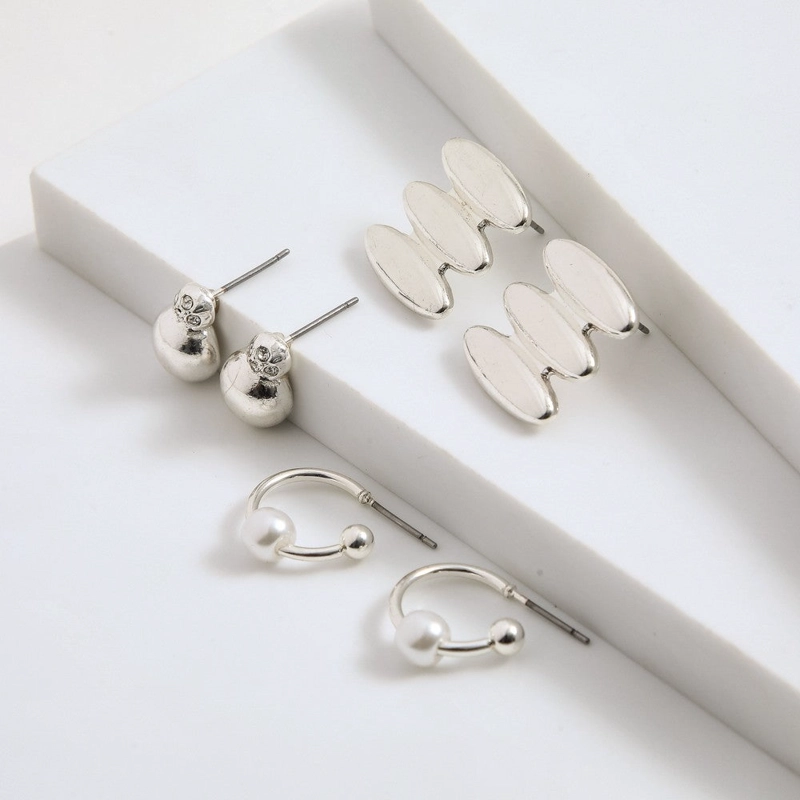 SET DE AROS JENNA PLATEADO I-D - 1