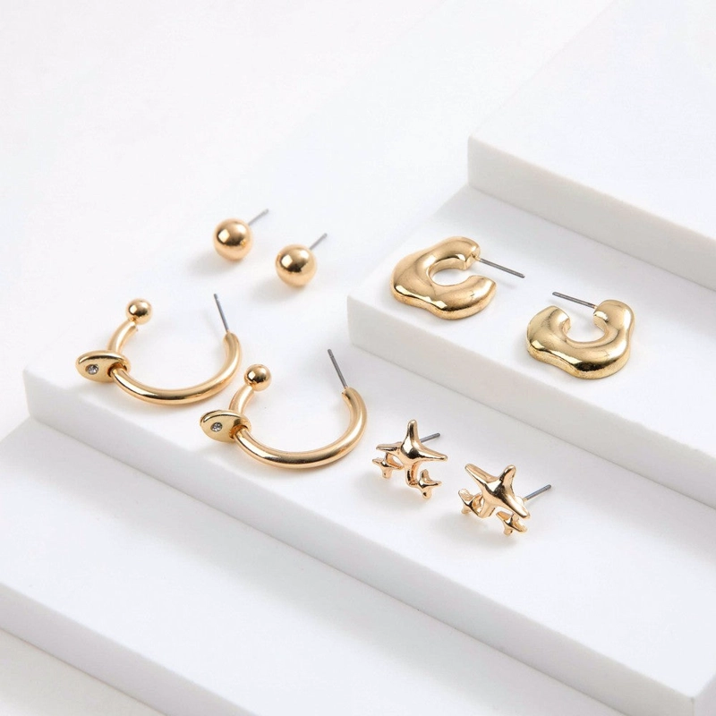 SET DE AROS OLIVIA DORADO I-D - 1