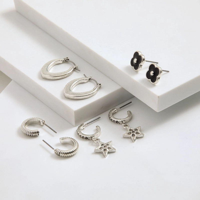 SET DE AROS ISLA PLATEADO I-D - 1