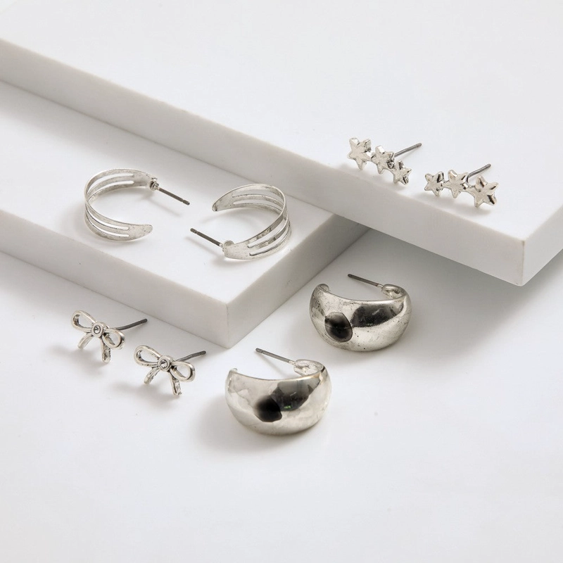 SET DE AROS JANET PLATEADO I-D - 1