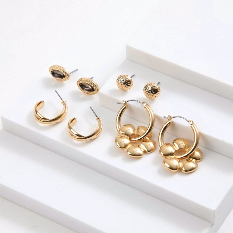 SET DE AROS ALINA DORADO I-D - 1