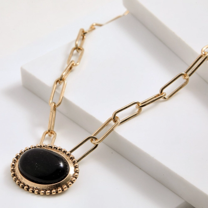 COLLAR CORTO LUNA DORADO I-D - 1