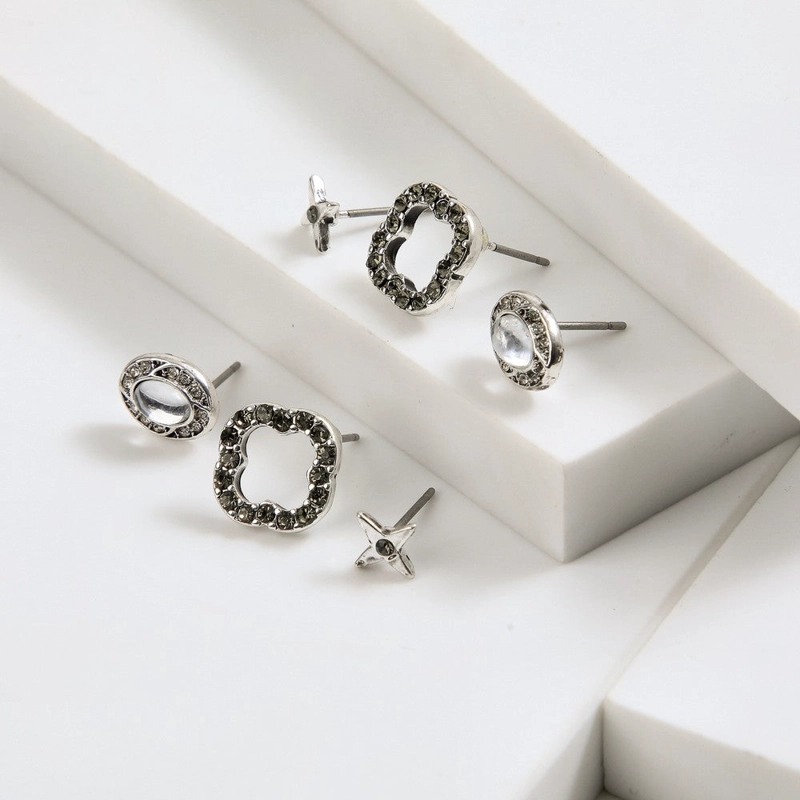 SET DE AROS NORA PLATEADO I-D - 1