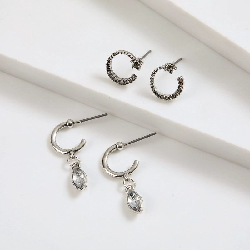 SET DE AROS NIDIA PLATEADO I-D - 1