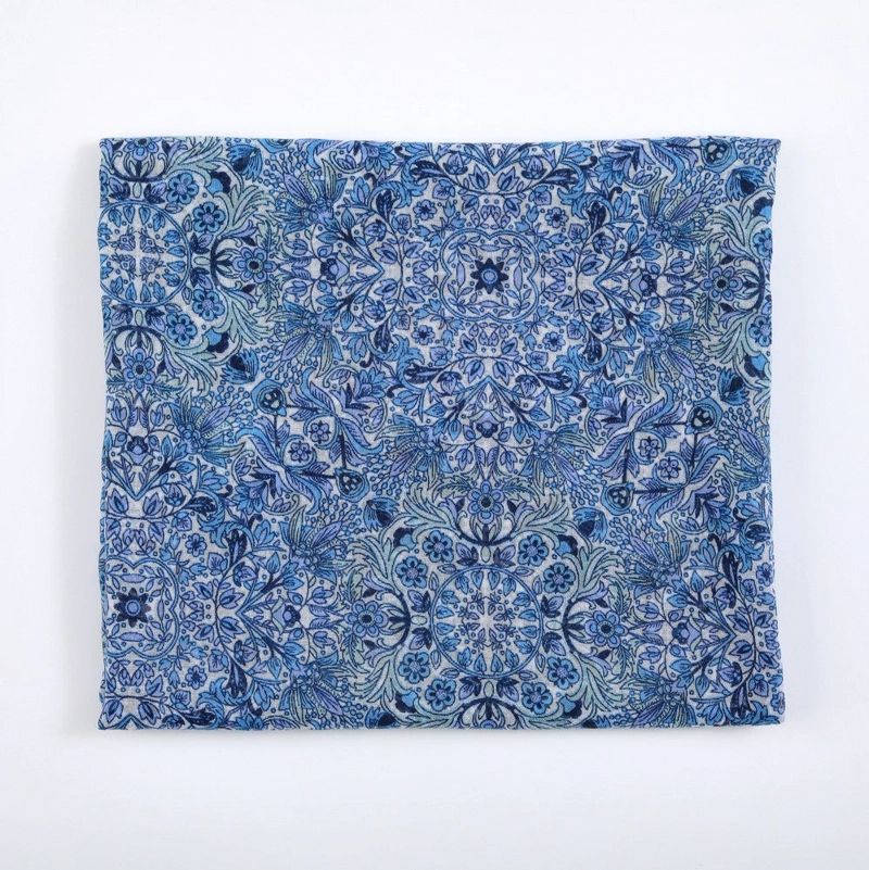 PAÑUELO ESTAMPADO ASTER BLUE I-D - 1
