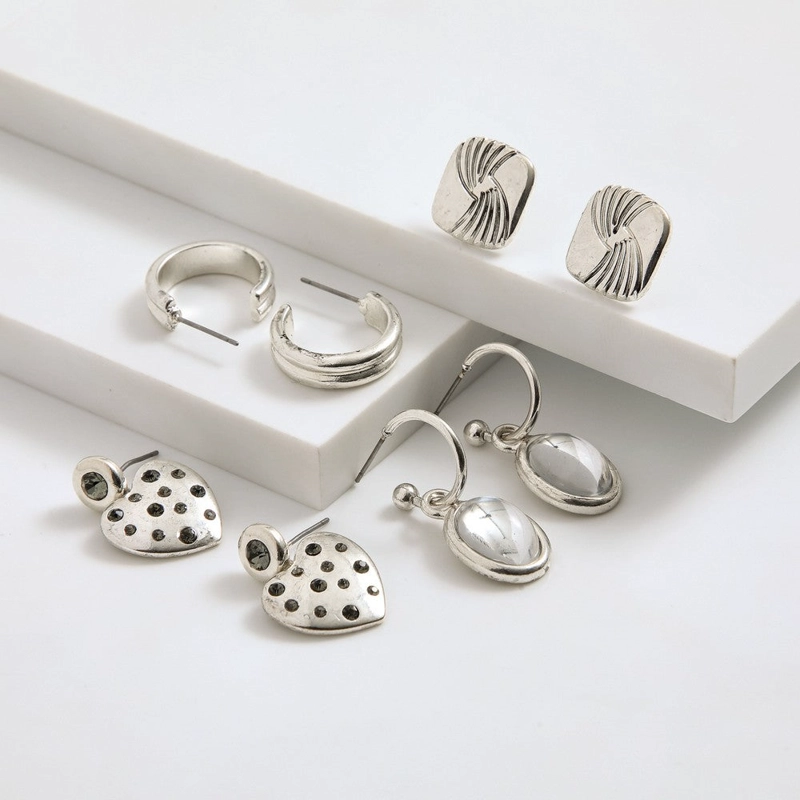 SET DE AROS INDIA PLATEADO I-D - 1