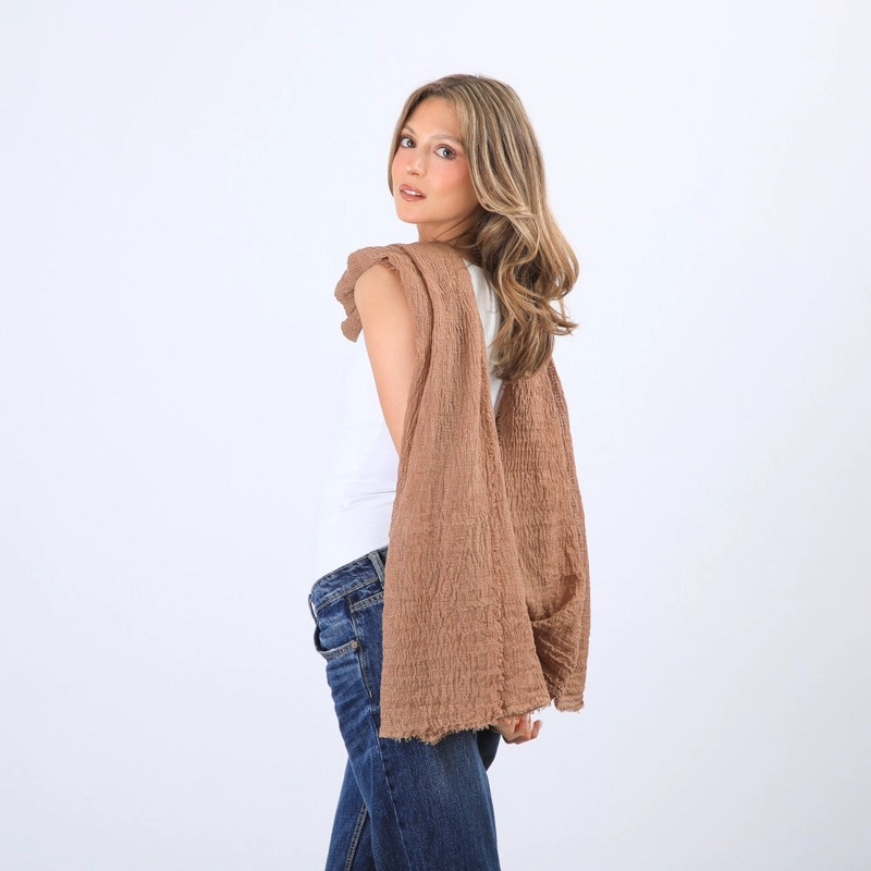 PAÑUELO LISO LYON BEIGE I-D - 2