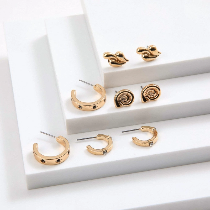 SET DE AROS SOFIA DORADO I-D - 1