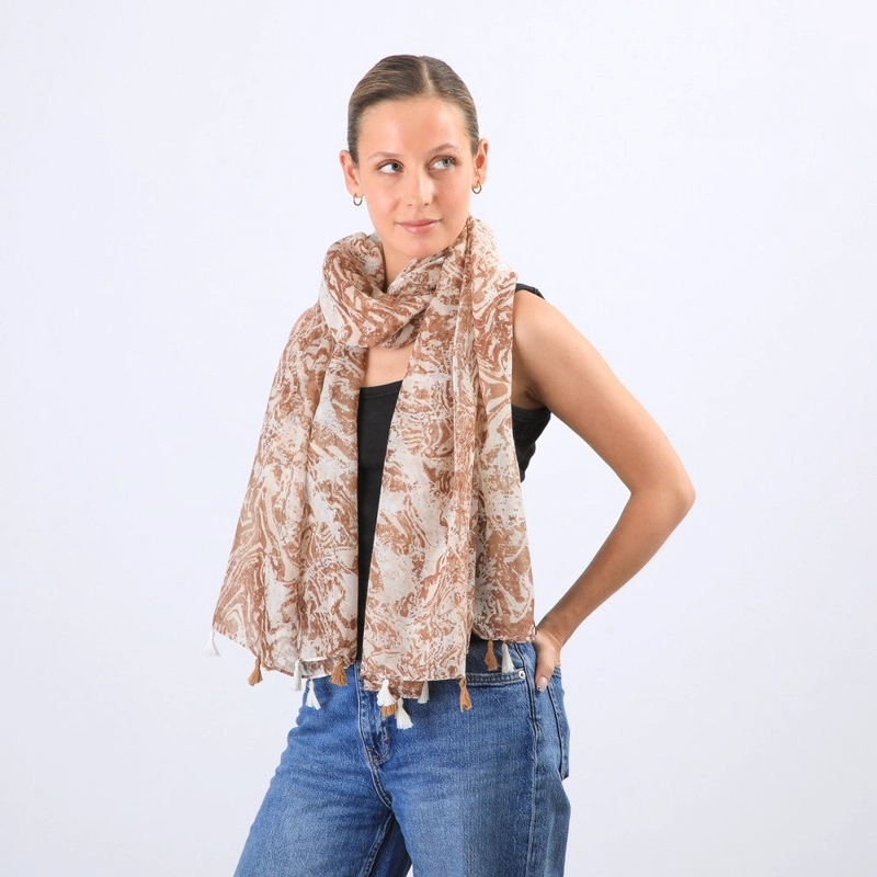 PAÑUELO ESTAMPADO CRAWLEY BEIGE I-D - 2