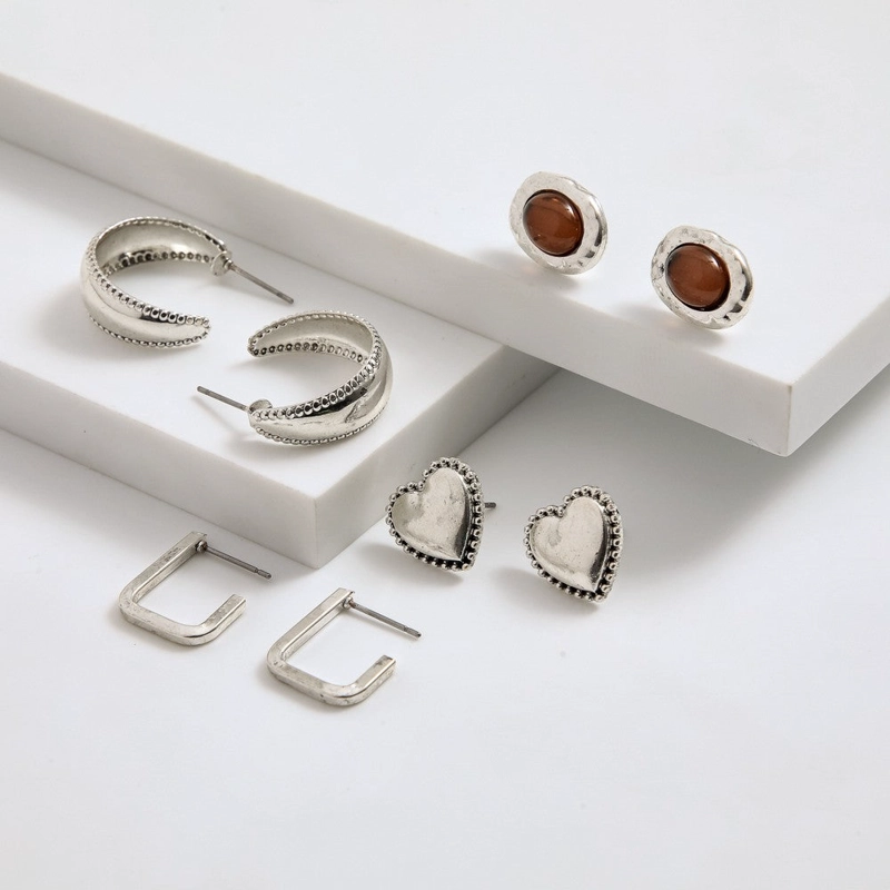 SET DE AROS IVY PLATEADO I-D - 1
