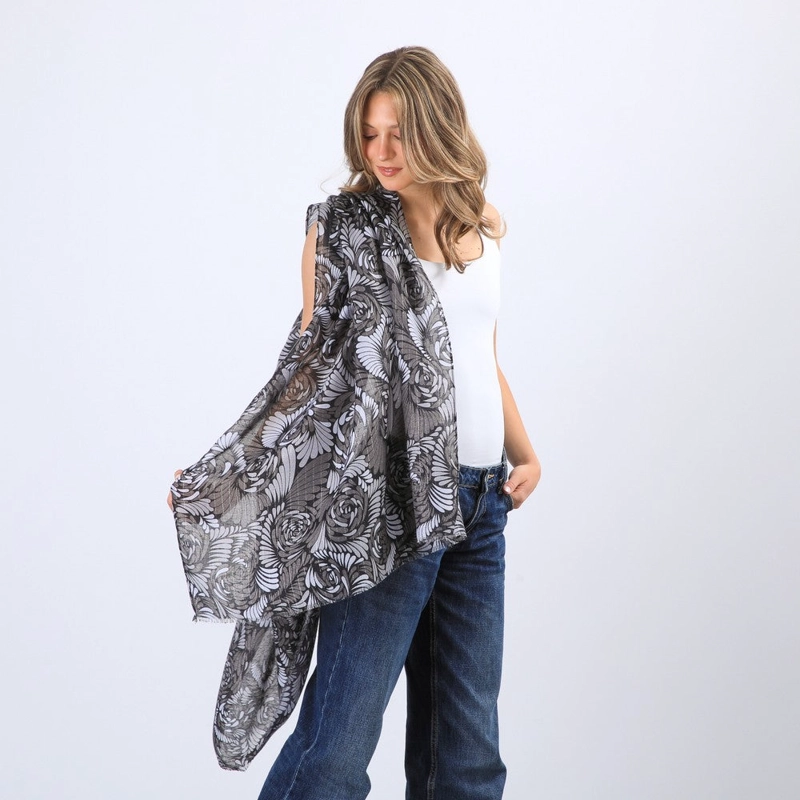PAÑUELO ESTAMPADO ANTIBES BLACK I-D - 2