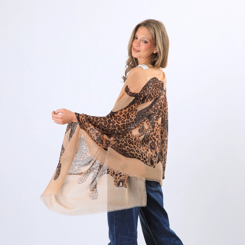 PAÑUELO ESTAMPADO ROUBAIX BEIGE I-D - 2