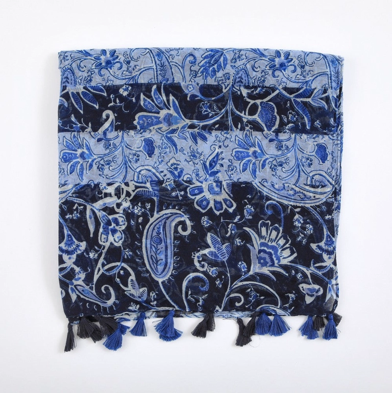 PAÑUELO ESTAMPADO ALHELI BLUE I-D - 1