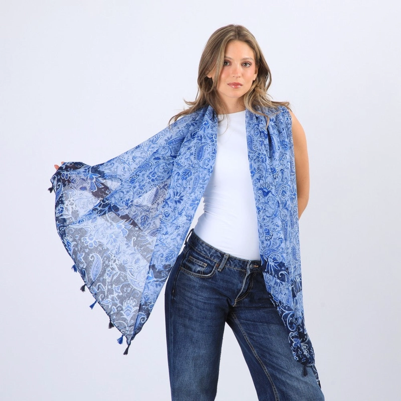 PAÑUELO ESTAMPADO ALHELI BLUE I-D - 2