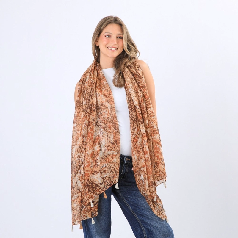 PAÑUELO ESTAMPADO EXETER BEIGE I-D - 2