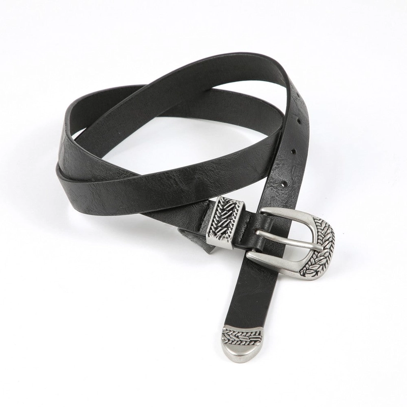 CINTURÓN ECOCUERO TATIENNE NEGRO BASIC - 1