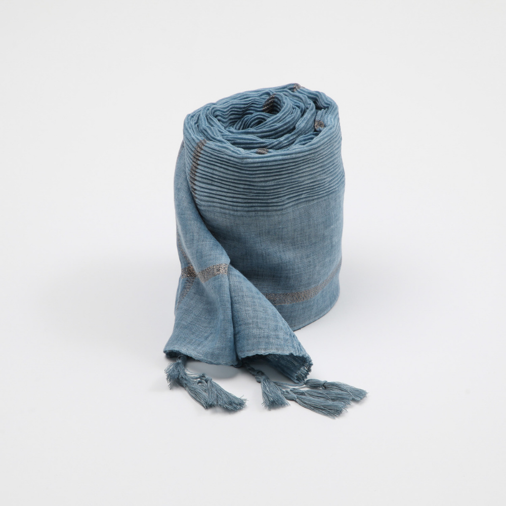 PAÑUELO LISO BEATA AZUL TATIENNE - 1