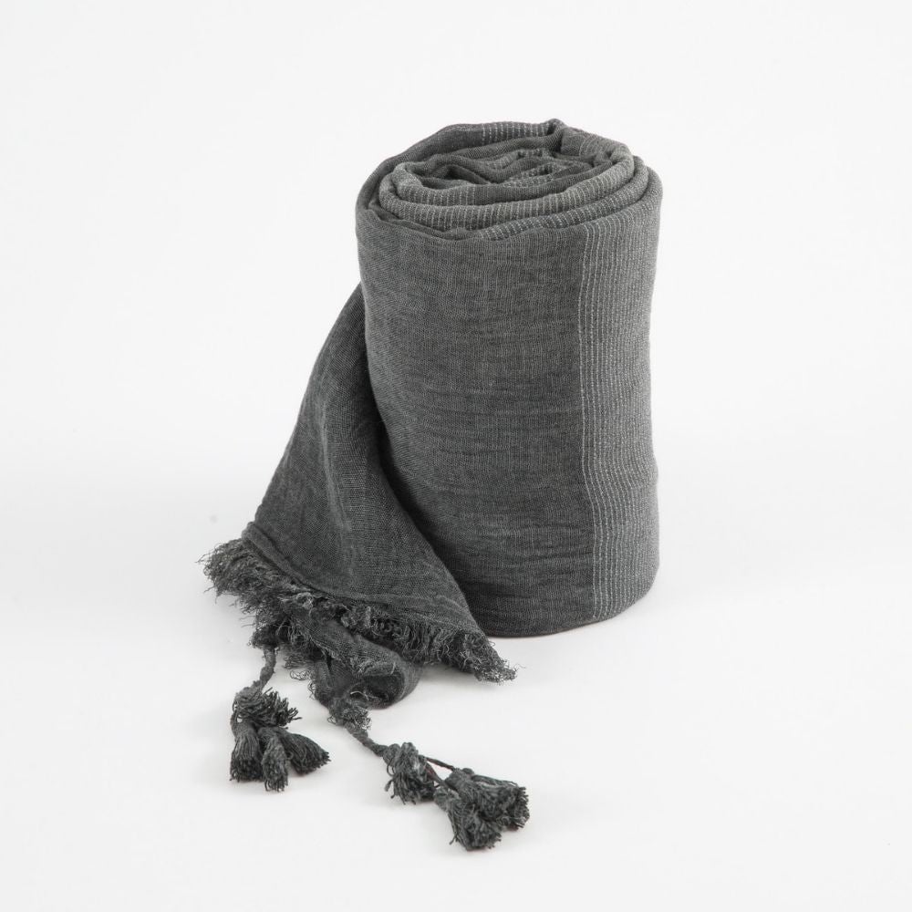 PAÑUELO LISO LAURA GRIS TATIENNE - 1