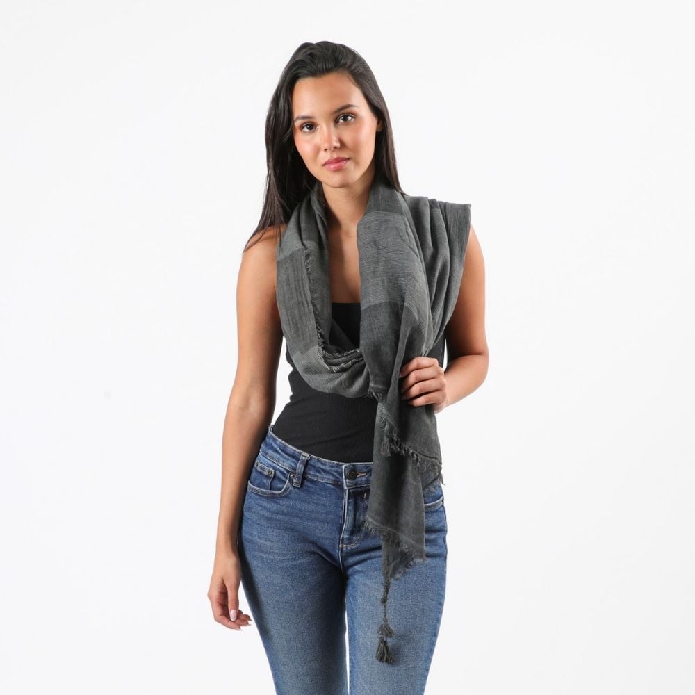 PAÑUELO LISO LAURA GRIS TATIENNE - 2