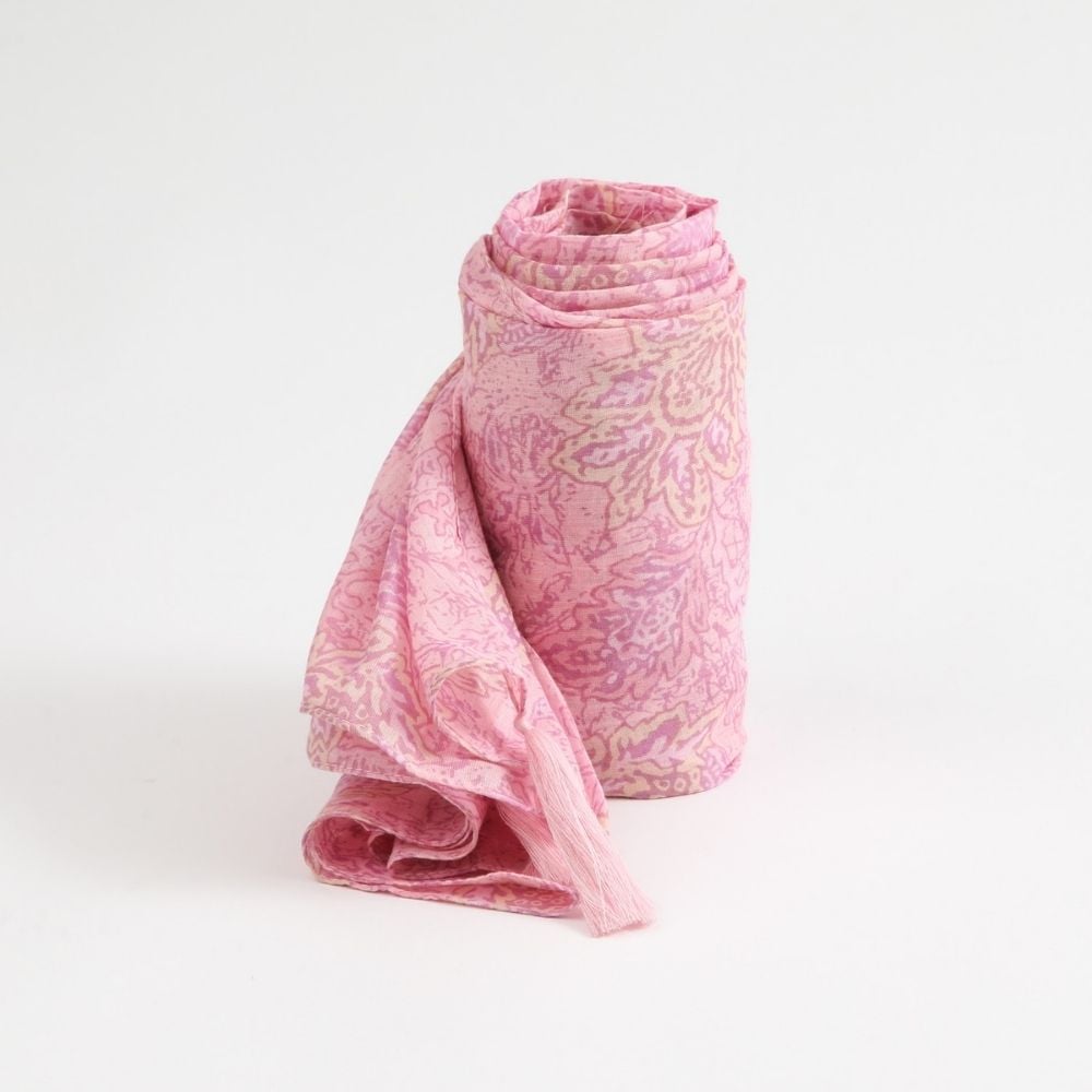 PAÑUELO ESTAMPADO CAMI FLORES MORADO TATIENNE - 1