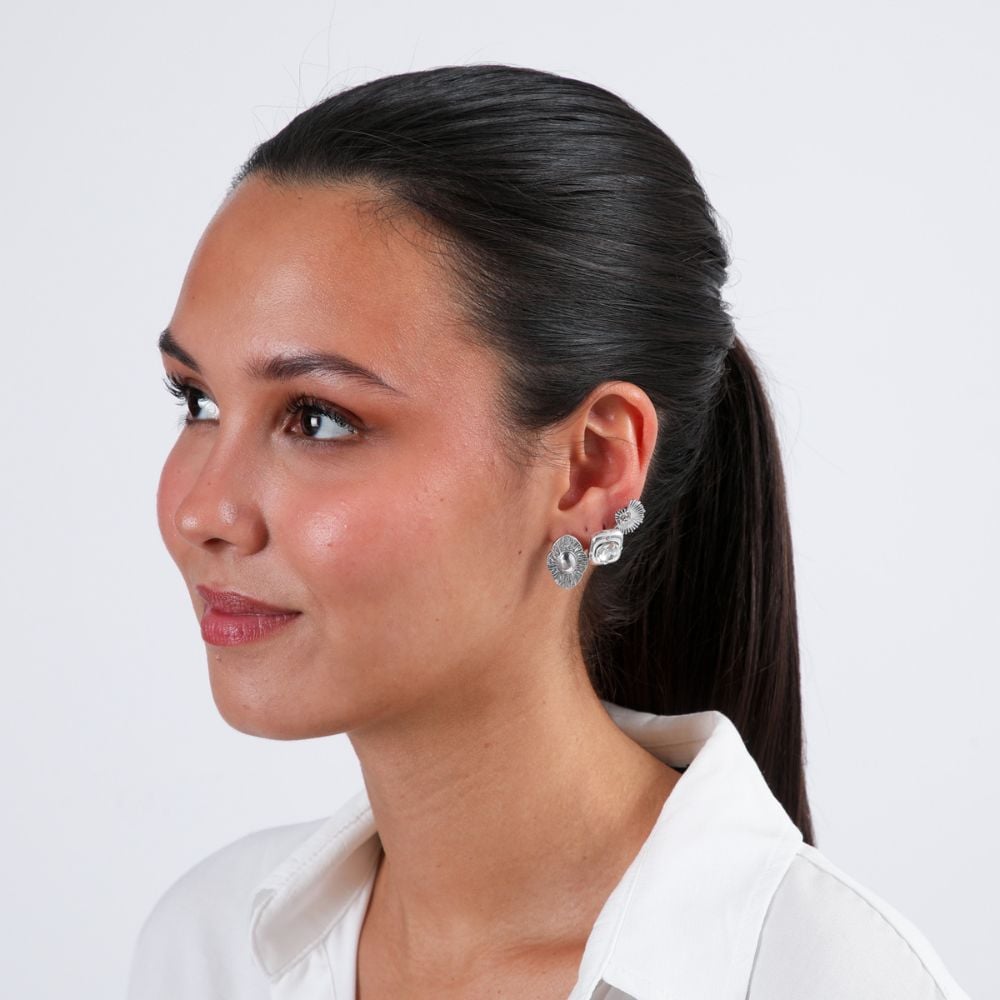 SET DE 3 AROS ARC PLATEADO TATIENNE - 2