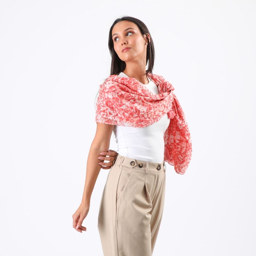 PAÑUELO ESTAMPADO SOFIA BORLAS ROSADO TATIENNE - 2