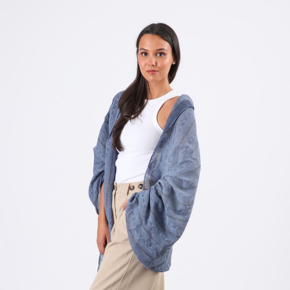 PAÑUELO LISO KATA FLECOS AZUL TATIENNE - 2
