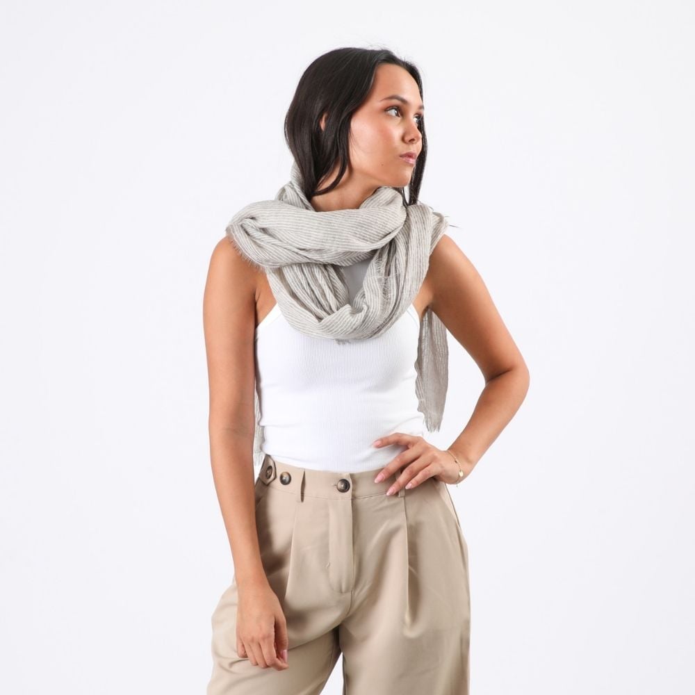 PAÑUELO LISO EMA FLECO BEIGE TATIENNE - 2