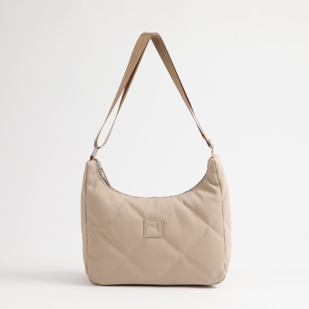 CARTERA BANDOLERA SAMOA NYLON BEIGE TATIENNE - 1
