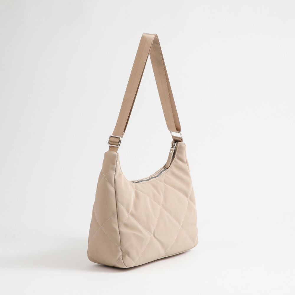CARTERA BANDOLERA SAMOA NYLON BEIGE TATIENNE - 2