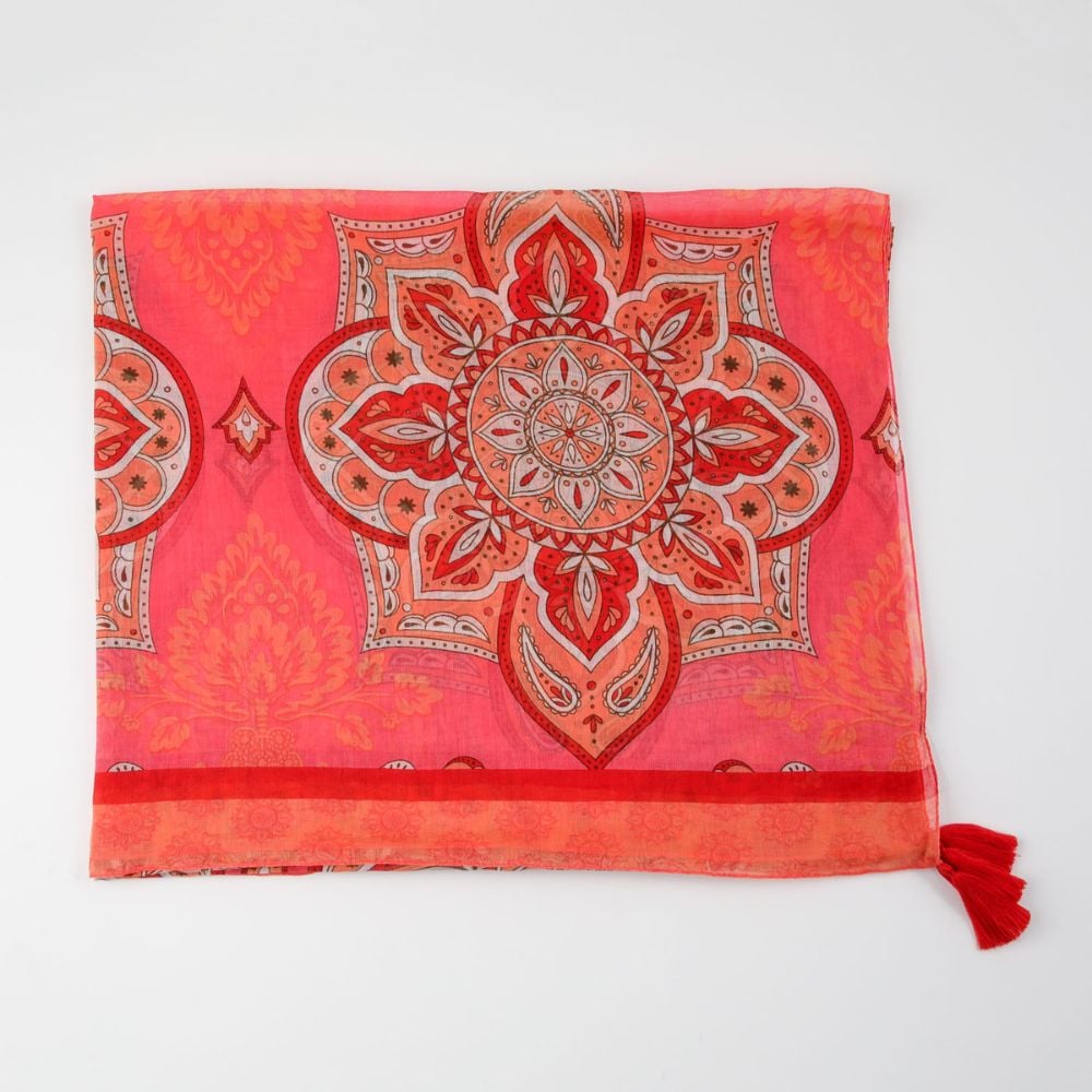 PAREO ESTAMPADO MANDALAS LOTO FUCSIA TATIENNE - 1