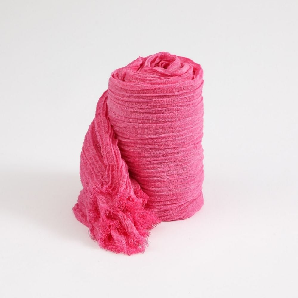 PAÑUELO LISO LUCI FLECOS FUCSIA TATIENNE - 1