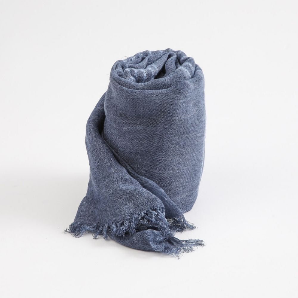 PAÑUELO LISO LAURA FLECOS AZUL TATIENNE - 1