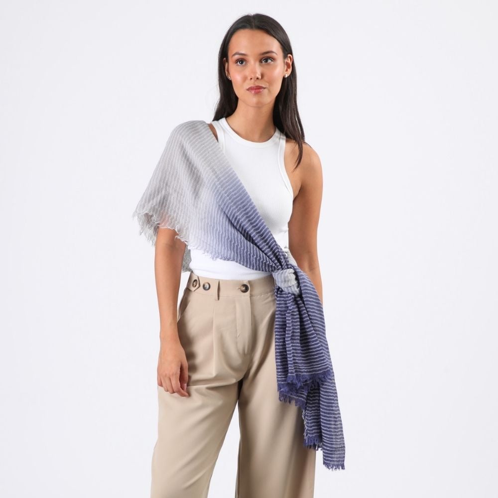 PAÑUELO LISO MIA LINEAS AZUL TATIENNE - 2