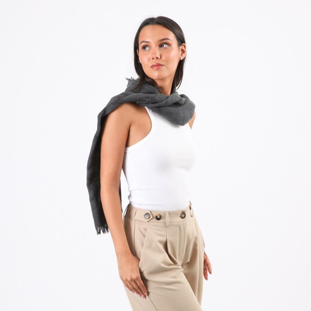 PAÑUELO LISO ADA FLECO NEGRO TATIENNE - 2