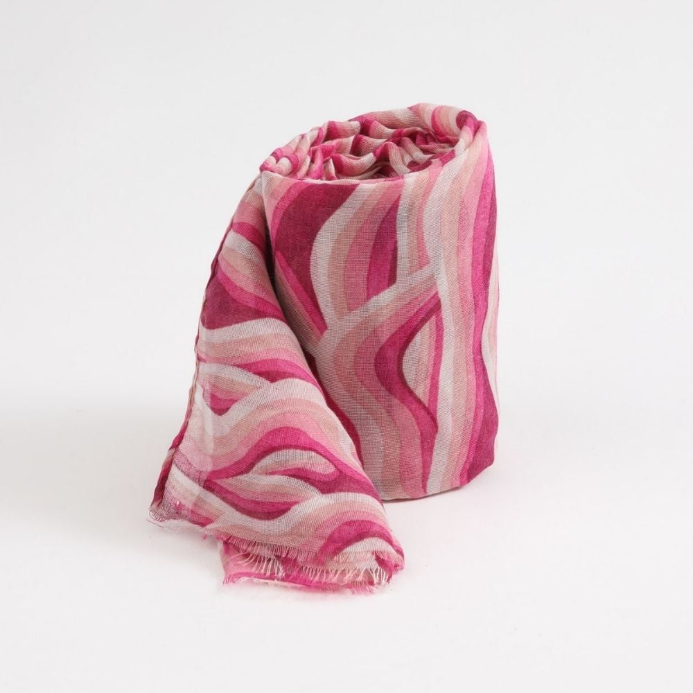 PAÑUELO ESTAMPADO MATI ONDAS FUCSIA TATIENNE - 1