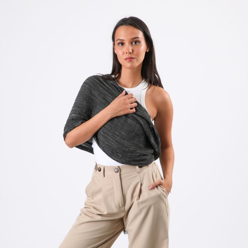 PAÑUELO LISO ALESIA FLECO GRIS TATIENNE - 2