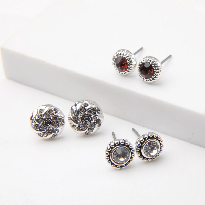 SET DE AROS NAYELI PLATEADO TATIENNE - 1