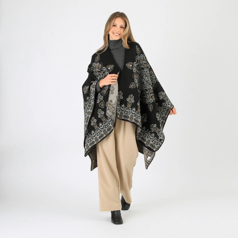 PONCHO ROLF BLACK TATIENNE - 1