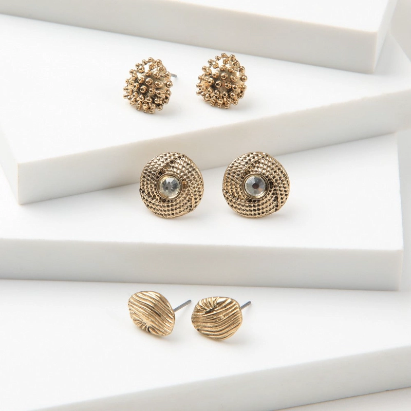 SET DE AROS KUMI DORADO TATIENNE - 1