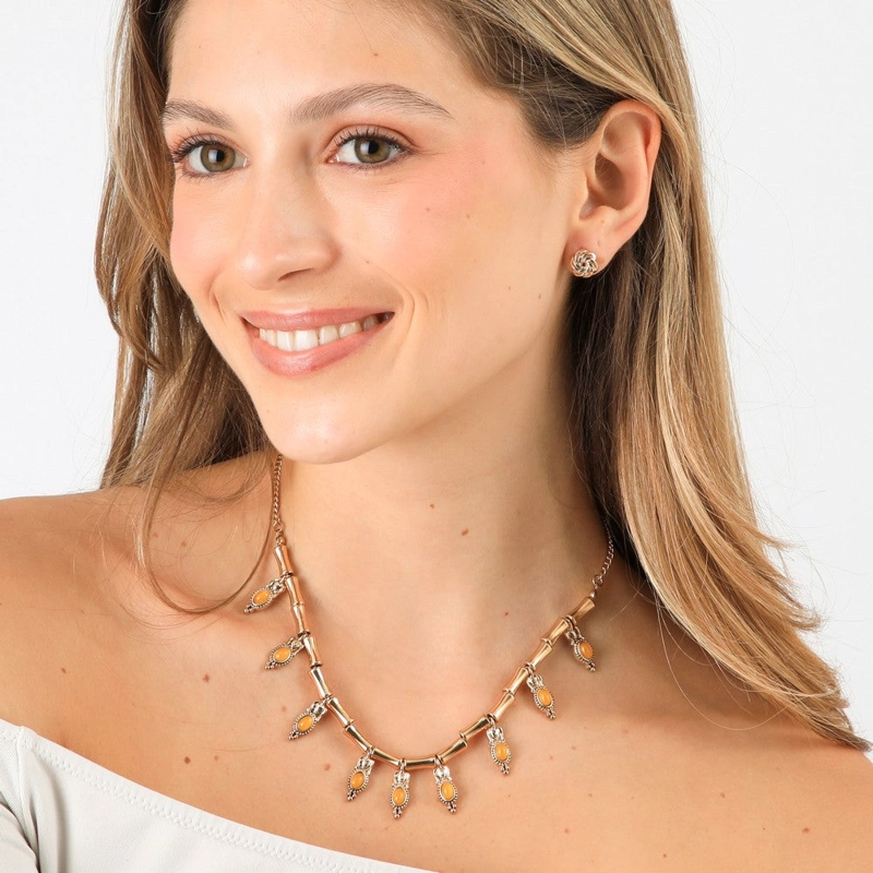 SET DE COLLAR BELE N DORADO TATIENNE - 2