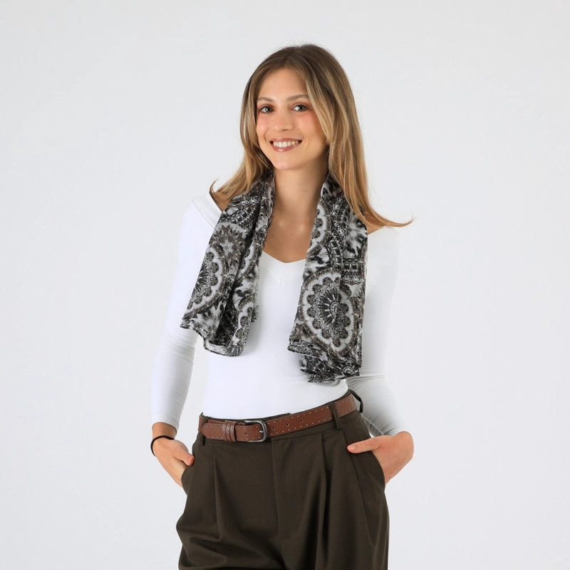 PAÑUELO ESTAMPADO SELMA NEGRO TATIENNE - 2
