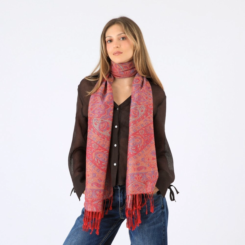 PAÑUELO JACQUARD KARLA ROJO TATIENNE - 2