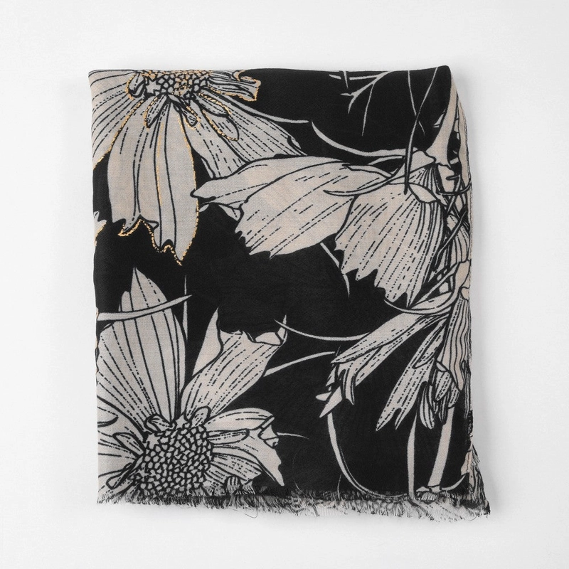 PAÑUELO ESTAMPADO EMA NEGRO TATIENNE - 1