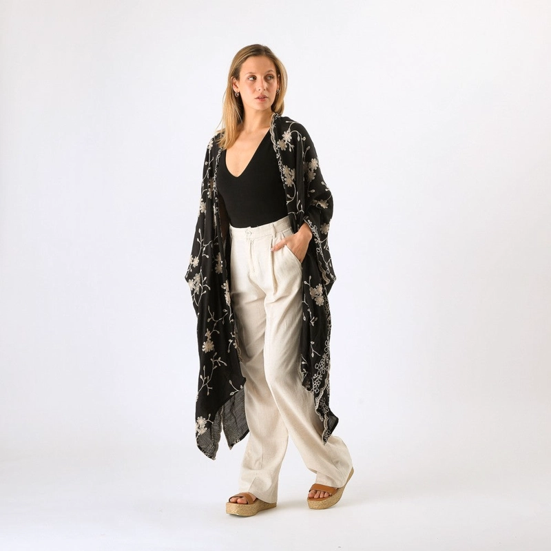 KIMONO LEMAN BLACK TATIENNE - 1