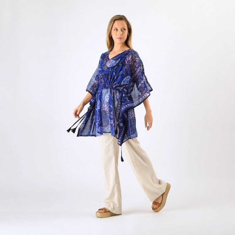 KIMONO CLOSED OBI BLUE TATIENNE - 1
