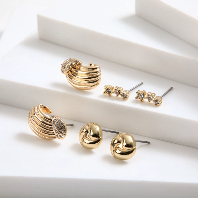 SET DE AROS ALIA DORADO TATIENNE - 1